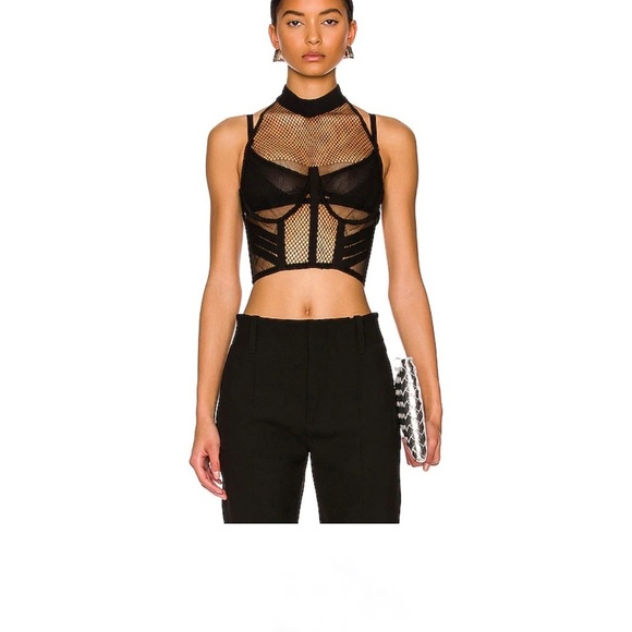 Dion Lee net lace bustier layered top - Picture 1 of 6